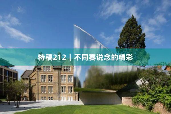 特稿212｜不同赛说念的精彩