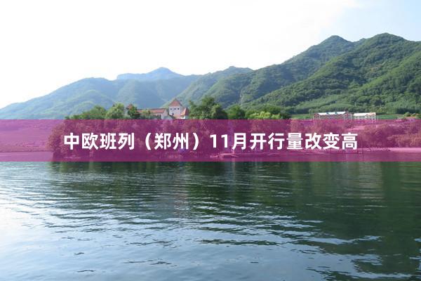 中欧班列（郑州）11月开行量改变高