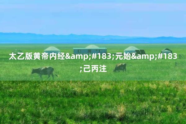 太乙版黄帝内经&#183;元始&#183;己丙注