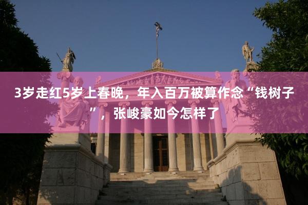 3岁走红5岁上春晚，年入百万被算作念“钱树子”，张峻豪如今怎样了
